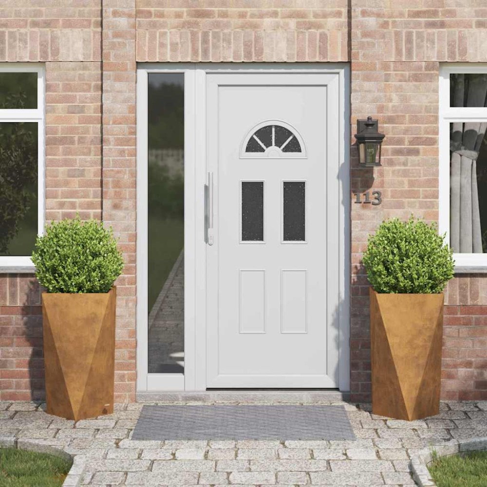 vidaXL Planteringskärl 2 pcs Rostig 40 x 40 x 75 cm