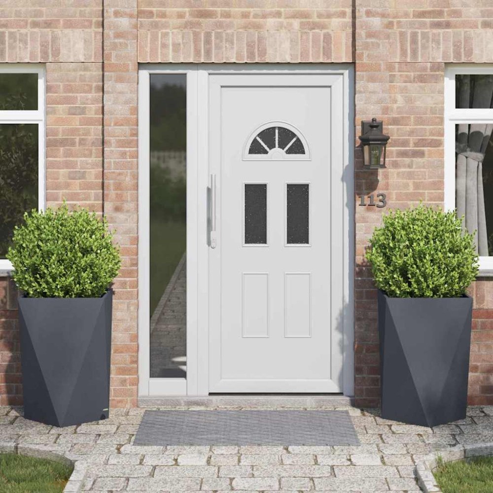 vidaXL Planteringskärl 2 pcs Antracit 50 x 50 x 75 cm Stål