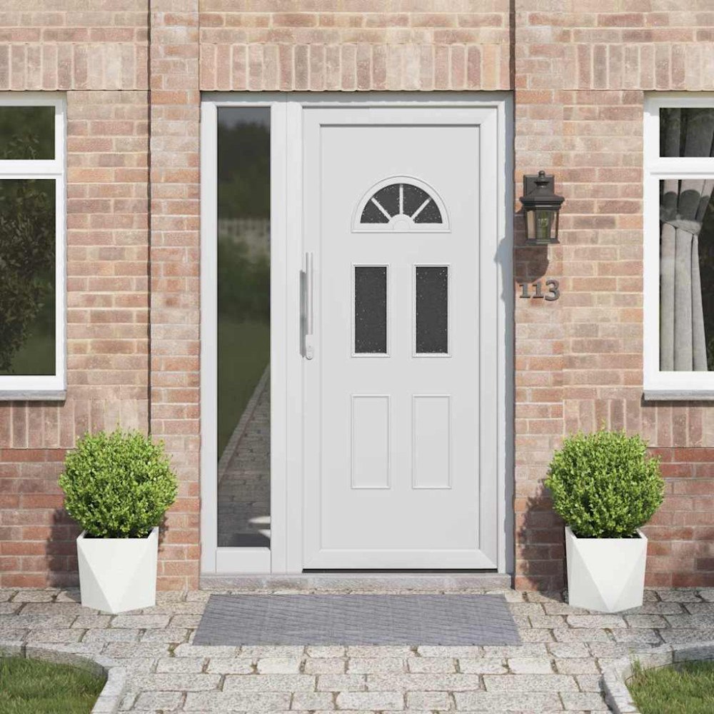 vidaXL Planteringskärl 2 pcs Vit 30 x 30 x 30 cm Stål