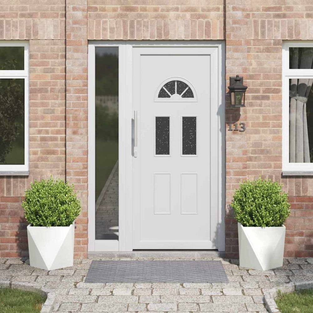 vidaXL Planteringskärl 2 pcs Vit 40 x 40 x 40 cm Stål