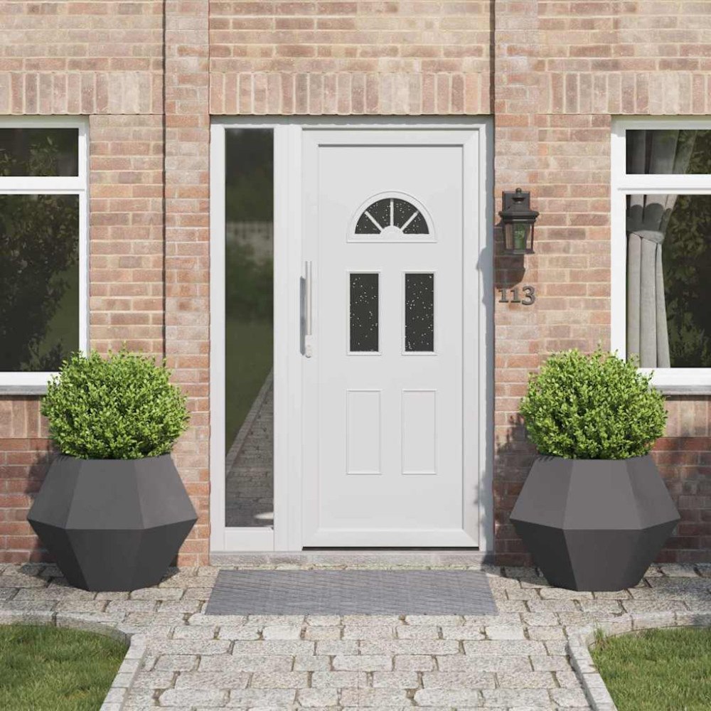 vidaXL Planteringskärl 2 pcs Svart 75 x 75 x 60 cm Stål