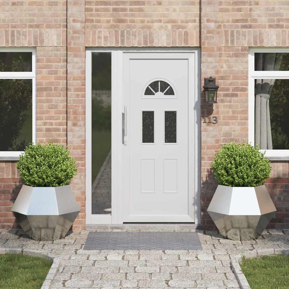 vidaXL Planteringskärl 2 pcs Silver 75 x 75 x 60 cm Galvaniserat Stål