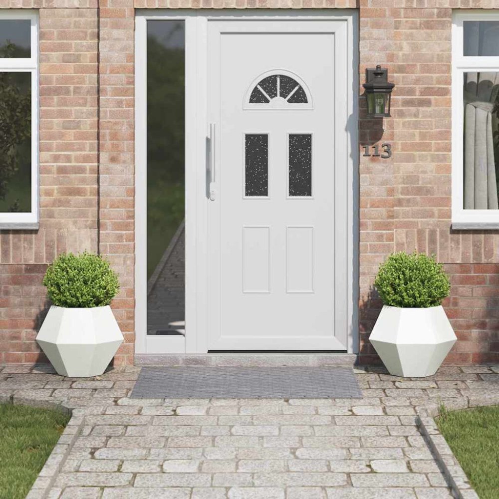 vidaXL Planteringskärl 2 pcs Vit 50 x 50 x 40 cm Stål