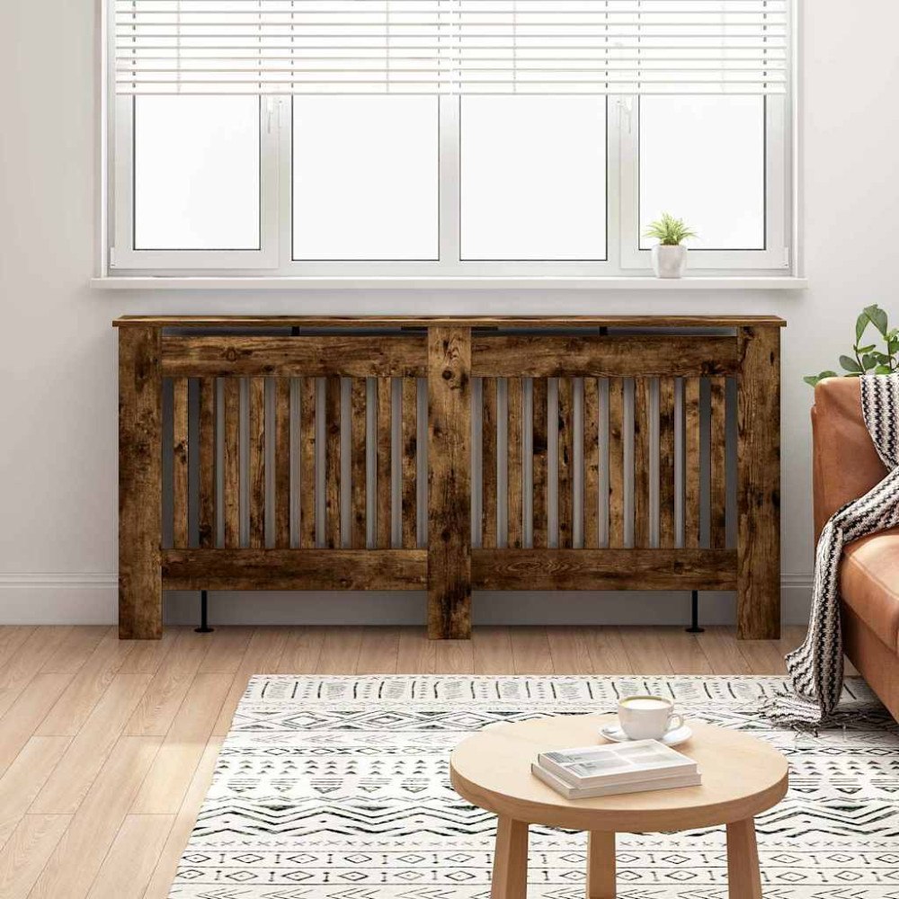 vidaXL Radiatorlock Rökt ek 172 x 19 x 81,5 cm Konstruerat trä