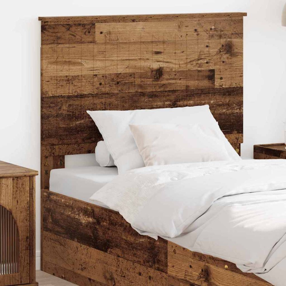 vidaXL Huvudgavel med huvudgavel Gammalt trä 90 cm Konstruerat trä