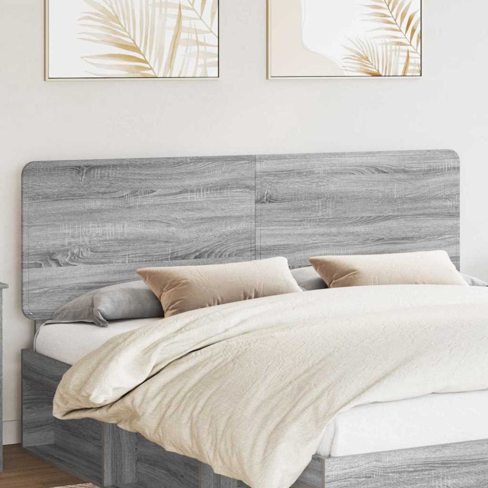 vidaXL Huvudgavel med huvudgavel Grå Sonoma 200 cm Konstruerat trä