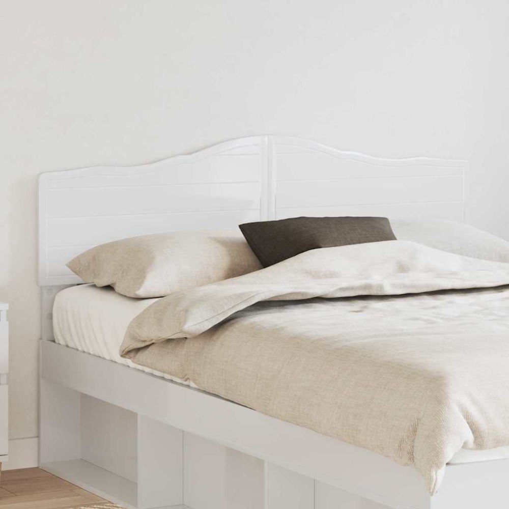 vidaXL Huvudgavel med huvudgavel Glansig Vit 160 cm Konstruerat trä