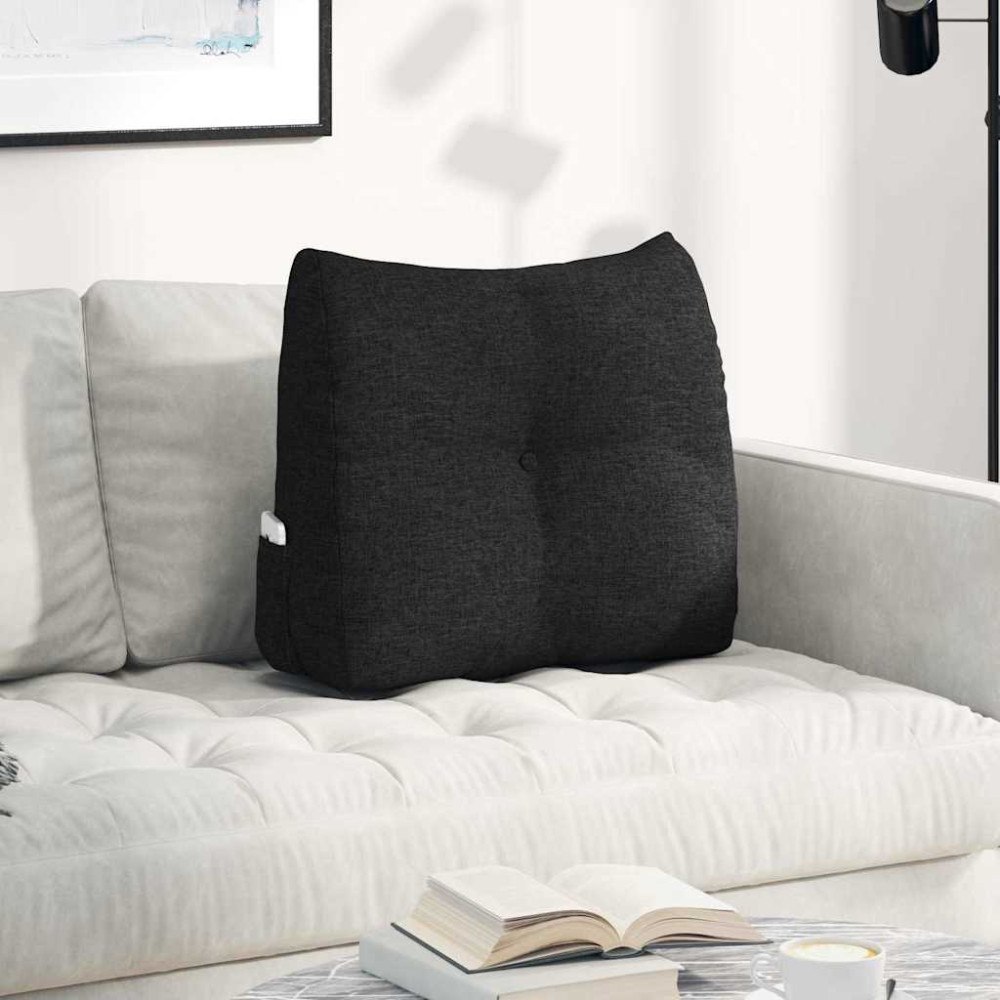 vidaXL Ryggkudde Svart 60 x 24 x 50 cm tyg