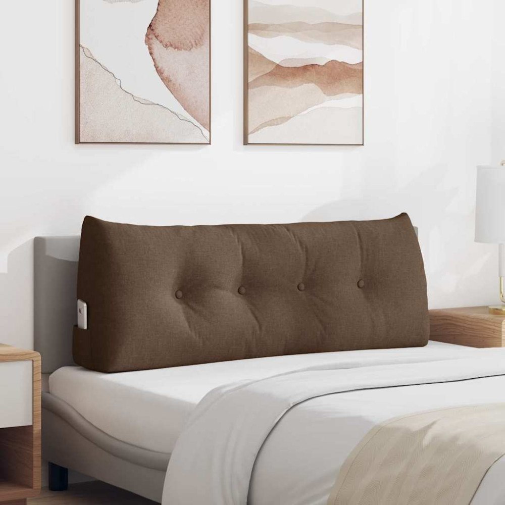 vidaXL Ryggkudde Brun 120 x 24 x 50 cm tyg