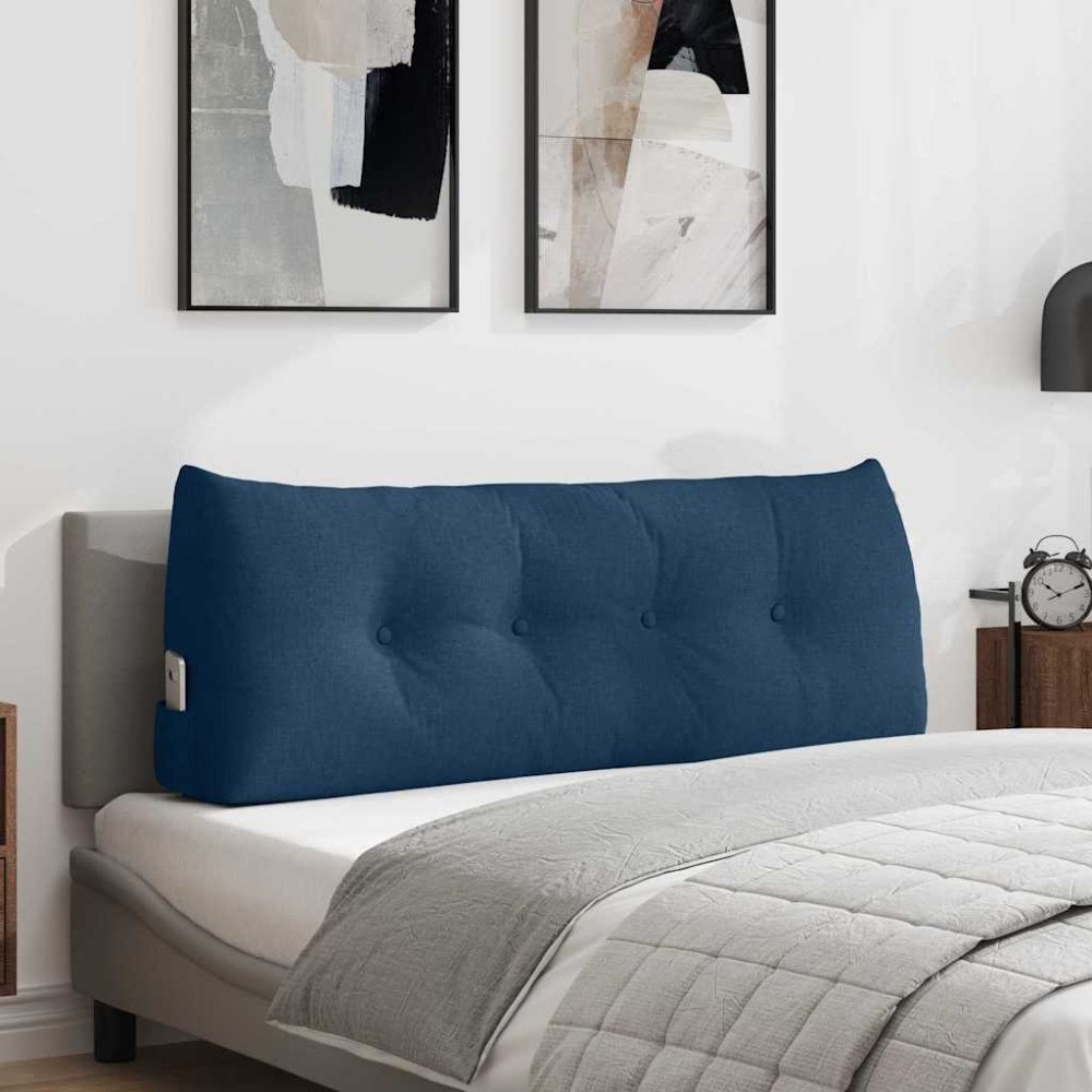 vidaXL Ryggkudde Blå 120 x 24 x 50 cm tyg