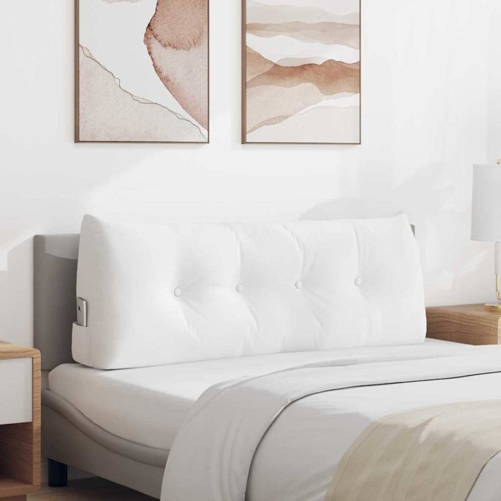 vidaXL Ryggkudde Vit 120 x 24 x 50 cm tyg