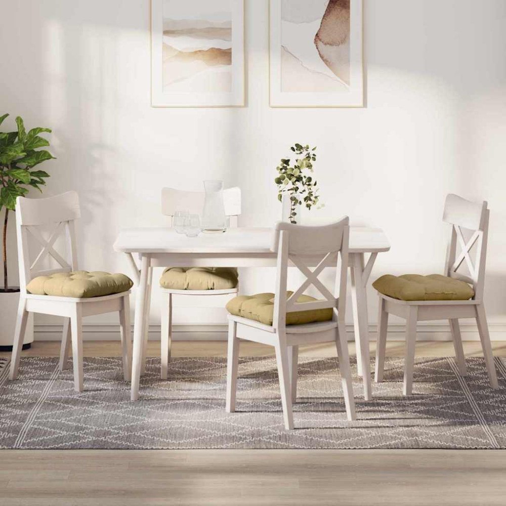 vidaXL Sittkuddar 4 pcs Grågrön 40 x 40 cm Kordread tyg