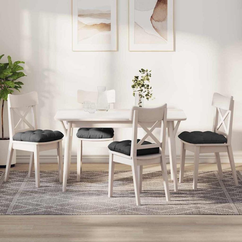 vidaXL Sittkuddar 4 pcs Mörkgrå 45 x 45 cm Kordread tyg