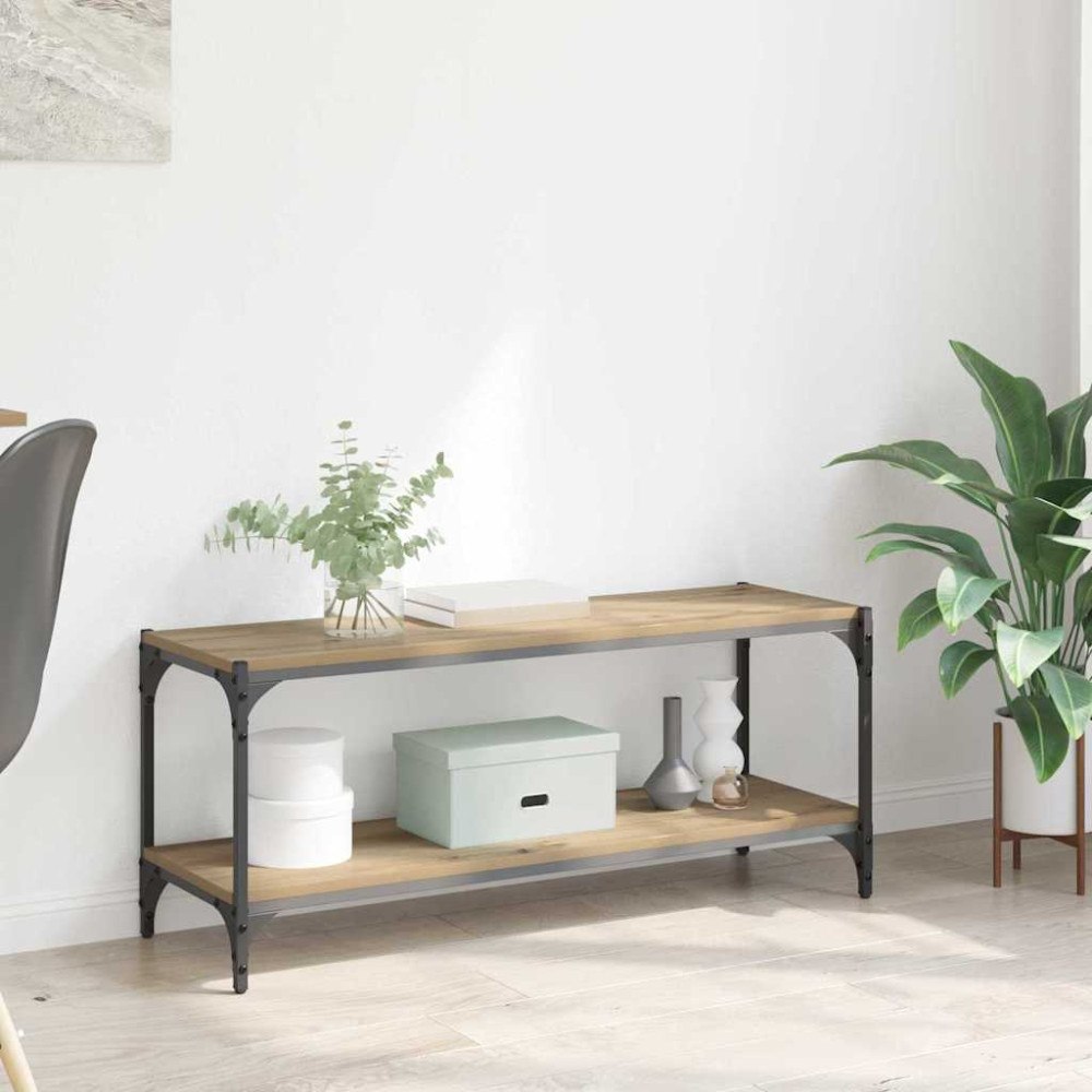 vidaXL TV-skåp Artisan Ek 100x33x41cm Konstruerat trä och järn