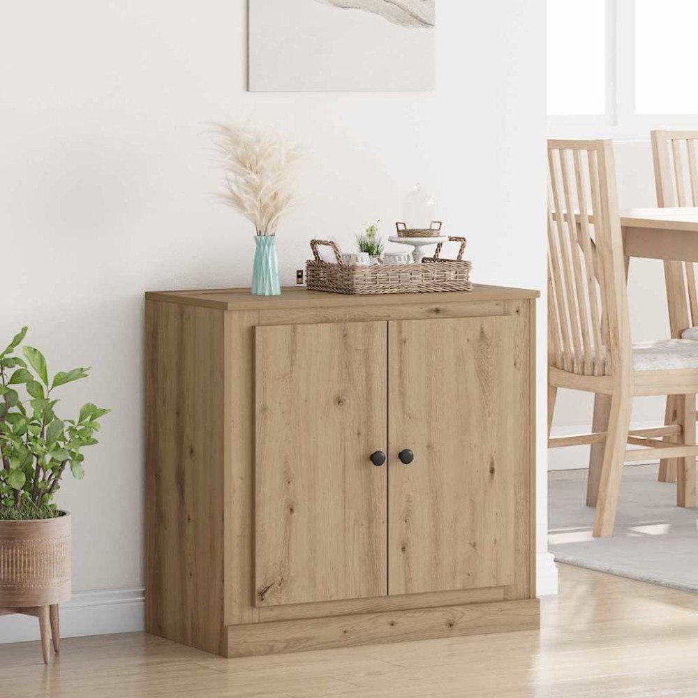 vidaXL Sideboard Artisan Ek 70 x 35,5 x 67,5 cm Konstruerat trä