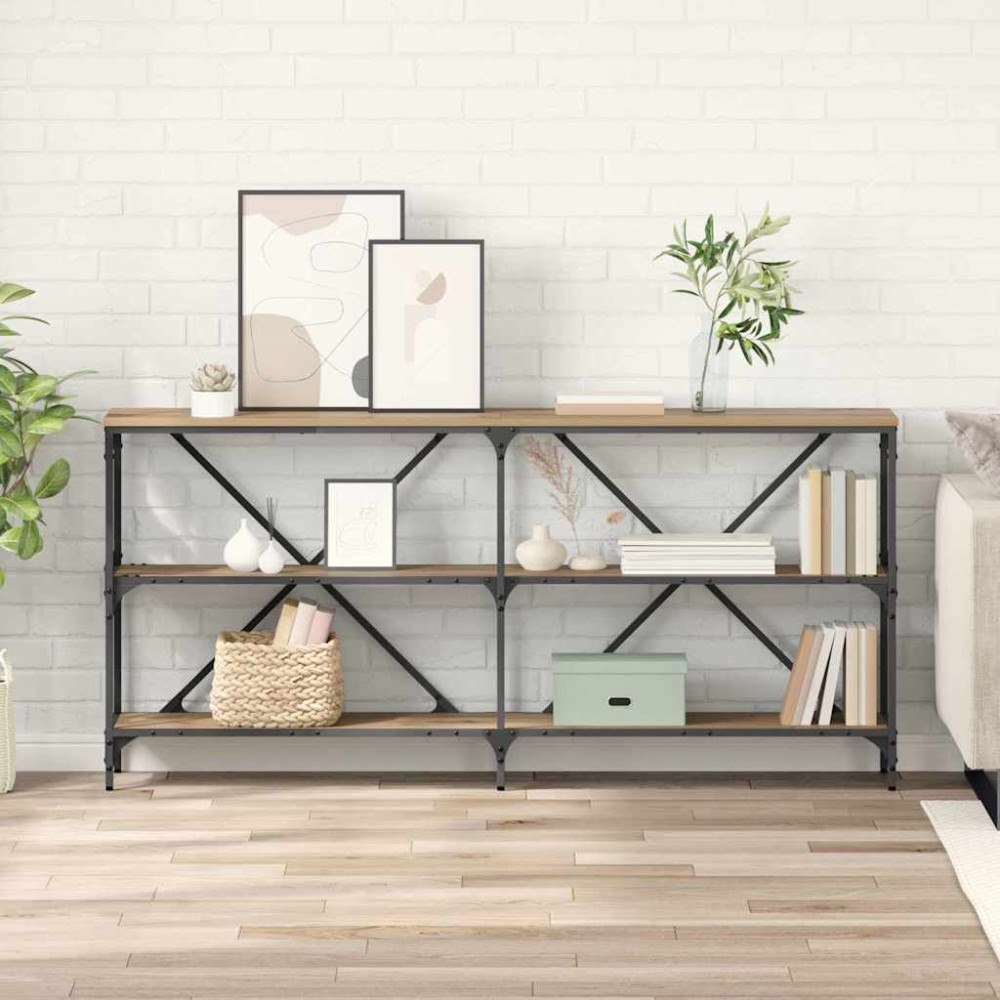 vidaXL Konsolbord Artisan Ek 160 x 30 x 75 cm Konstruerat trä