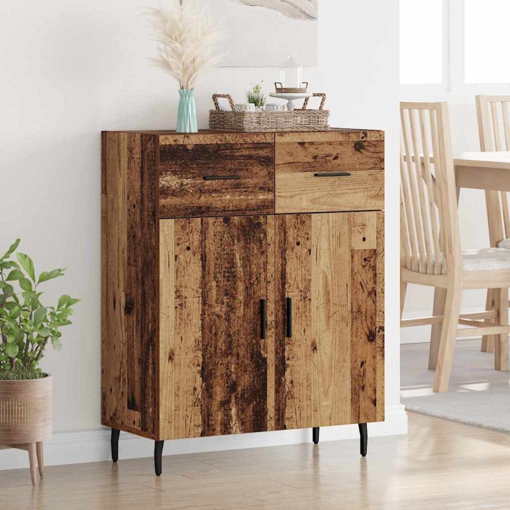 vidaXL Sideboard Gammalt trä 69,5 x 34 x 90 cm Konstruerat trä