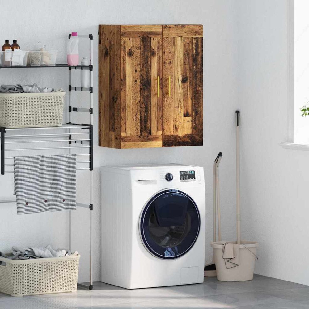 vidaXL Väggskåp Gammalt trä 69,5 x 34 x 90 cm Konstruerat trä