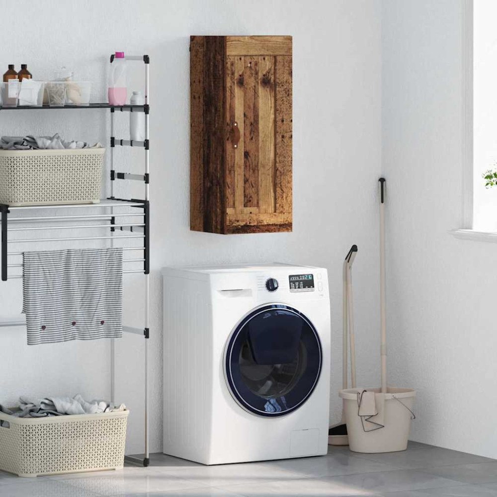 vidaXL Väggskåp Gammalt trä 34,5 x 34 x 90 cm Konstruerat trä