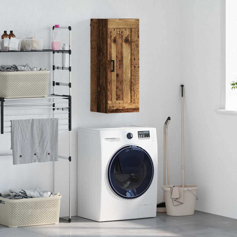 vidaXL Väggskåp Gammalt trä 34,5 x 34 x 90 cm Konstruerat trä