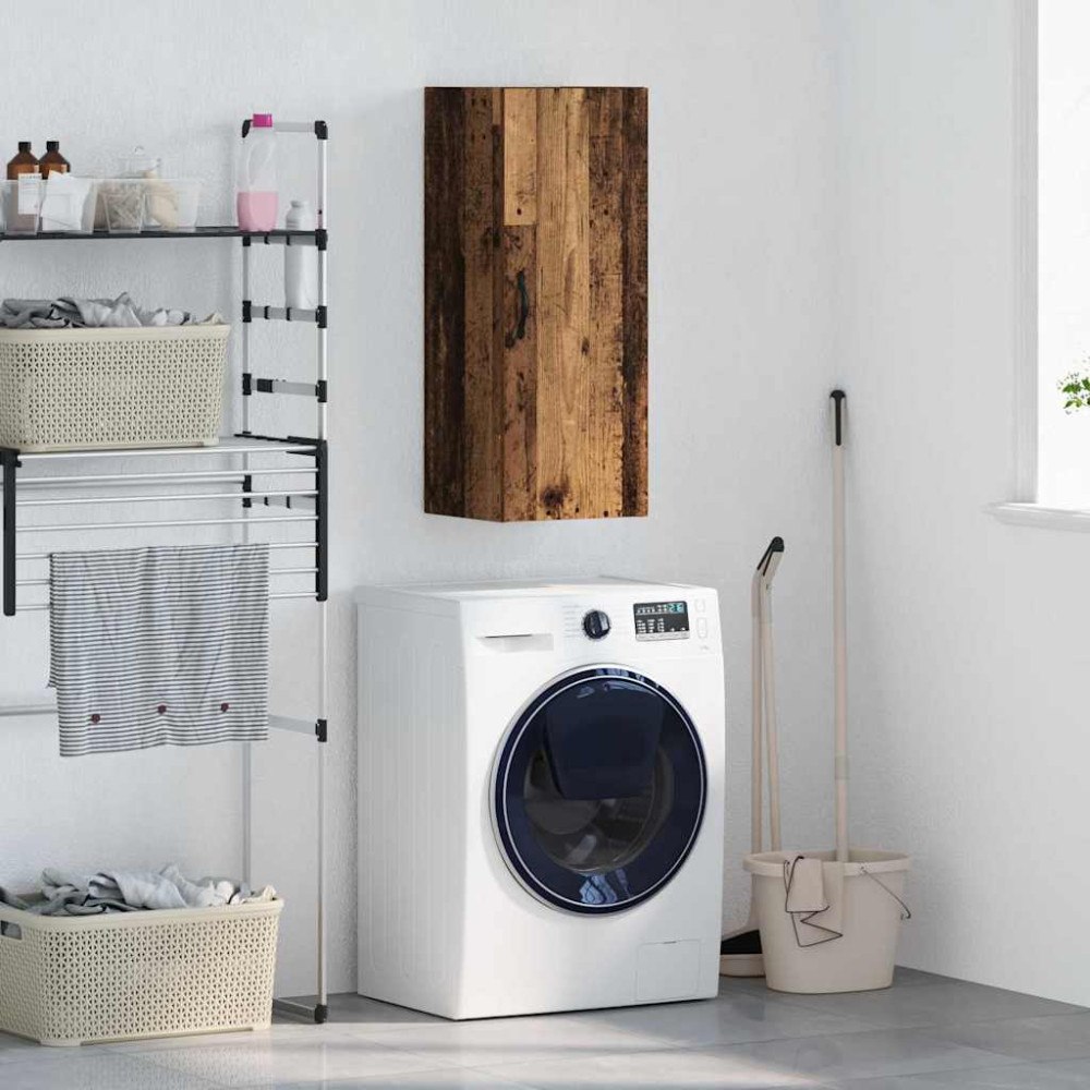 vidaXL Väggskåp Gammalt trä 34,5 x 34 x 90 cm Konstruerat trä