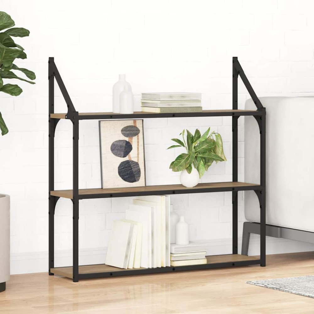 vidaXL Vägg hylla Artisan Ek 80 x 21 x 78,5 cm Konstruerat trä