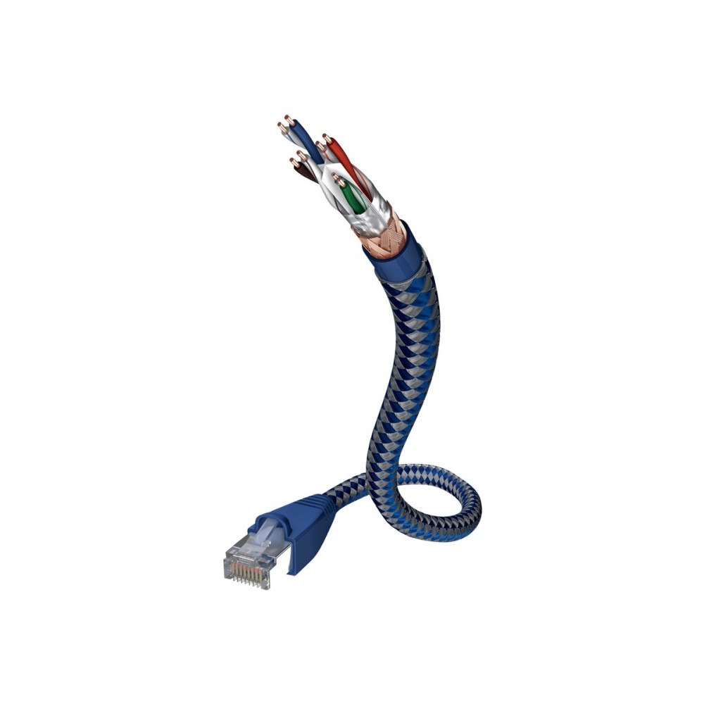 In - Akustik in-akustik Premium - nätverkskabel - 3 m - blå, silver