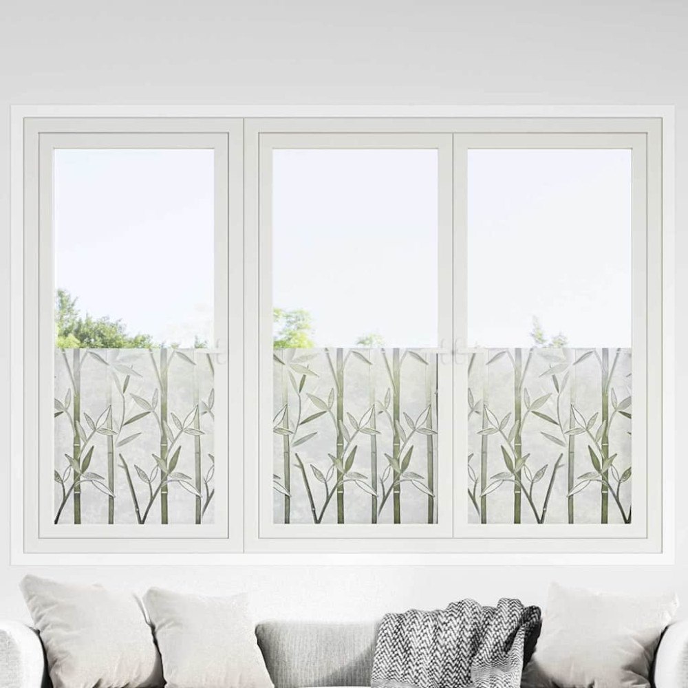 vidaXL Statisk fönsterfilm Bamboo-mönster 60 x 500 cm PVC