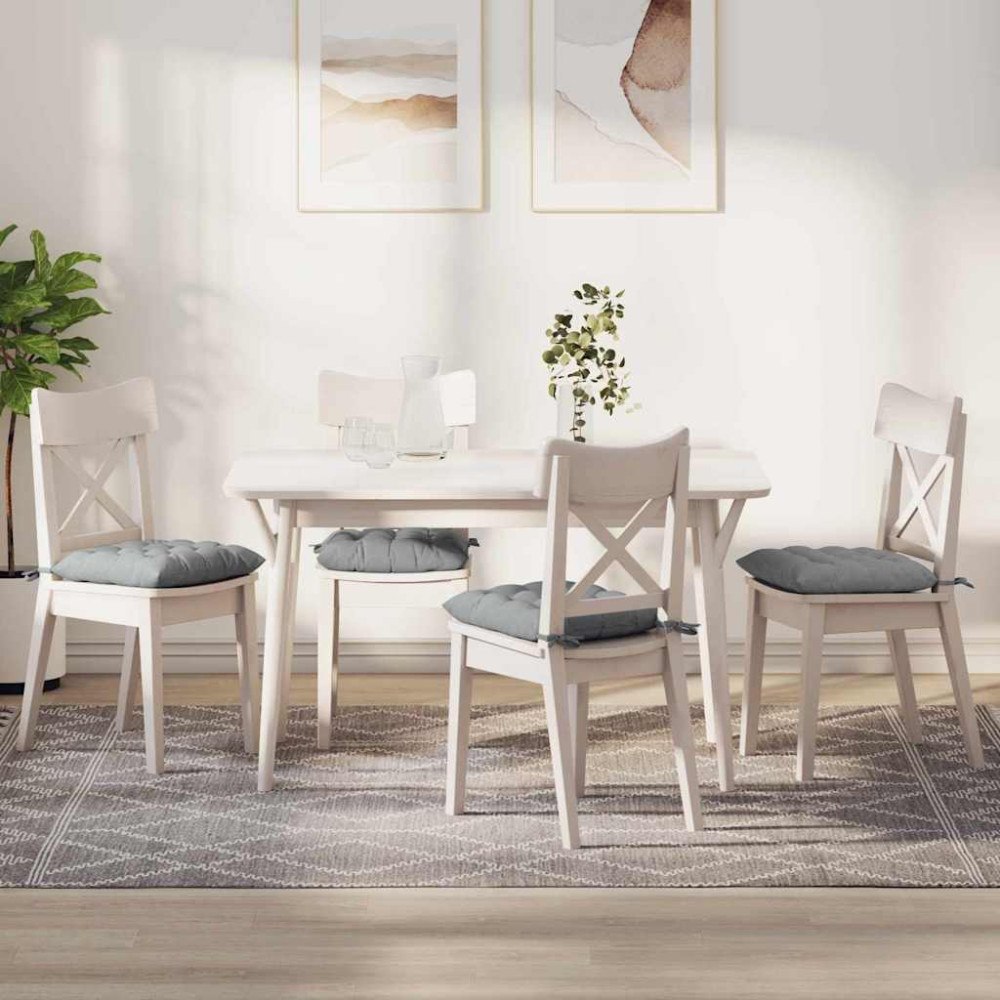vidaXL Sittkuddar 2 pcs Ljusgrå 40 x 40 x 6 cm tyg