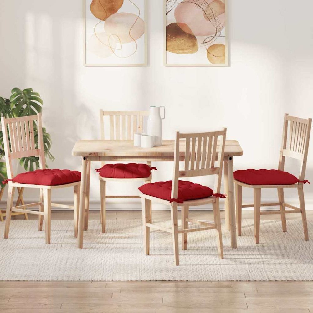 vidaXL Sittkuddar 2 pcs Röd 40 x 40 x 6 cm tyg