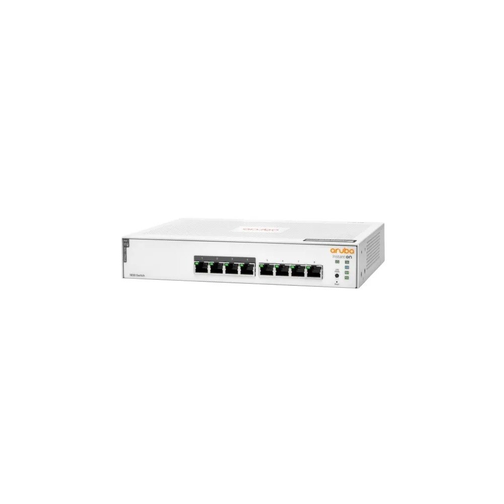 Hewlett Packard Enterprise HPE Networking Instant On 1830 8G 4p Class4 PoE 65W Switch - switch - 8 portar - smart - rackmonterbar