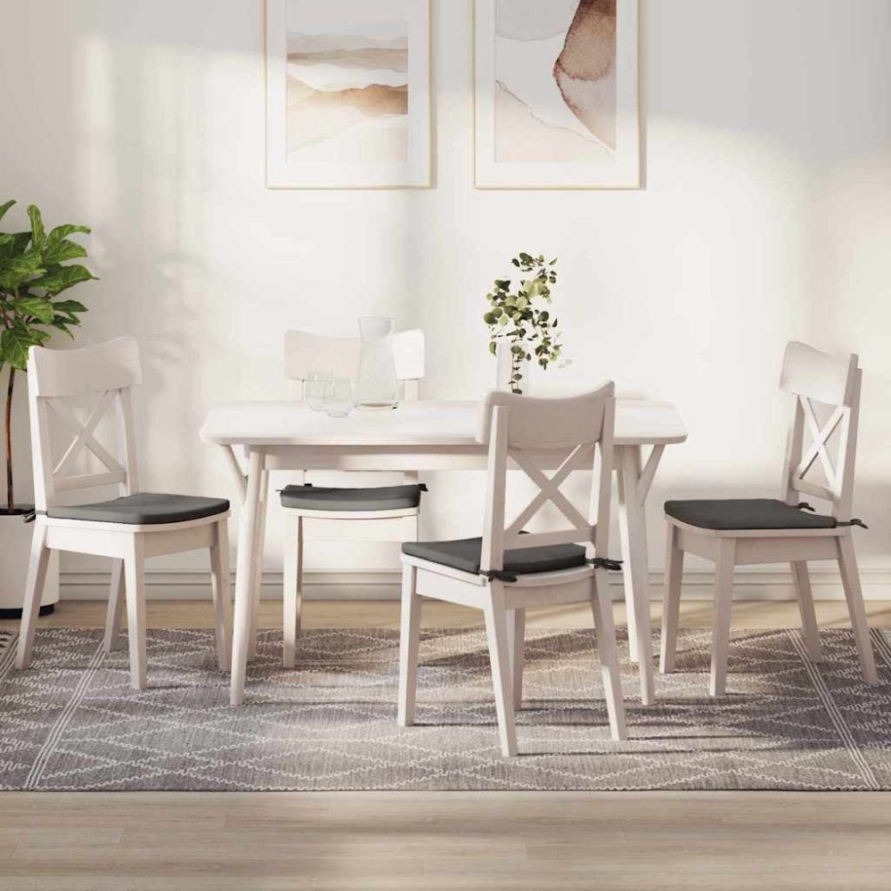 vidaXL Sittkuddar 4 pcs Ljusgrå 40 x 40 x 3 cm Kordread tyg