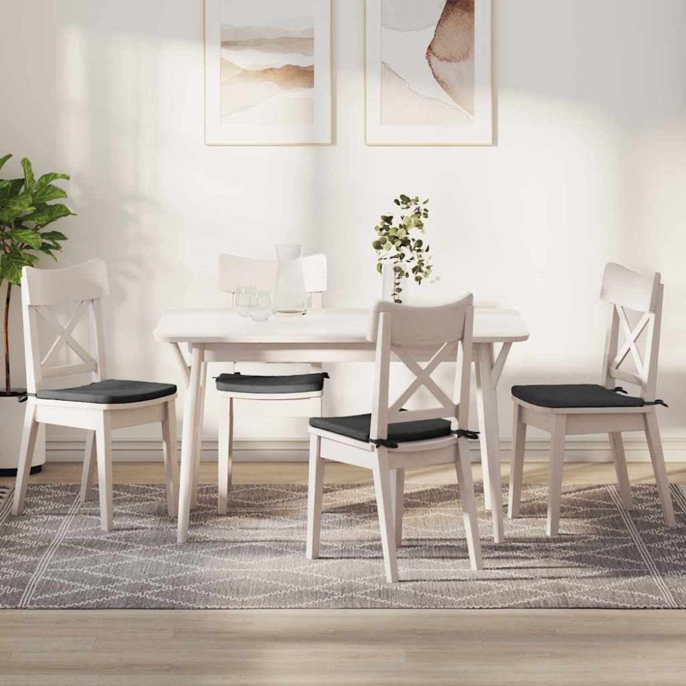 vidaXL Sittkuddar 4 pcs Mörkgrå 40 x 40 x 3 cm Kordread tyg