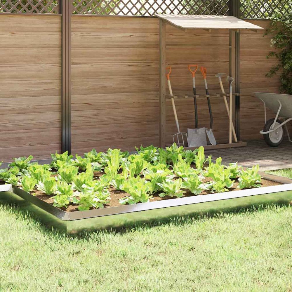 vidaXL Snigelfence 4 pcs Silver 100 x 3,5 x 25 cm Rostfritt stål