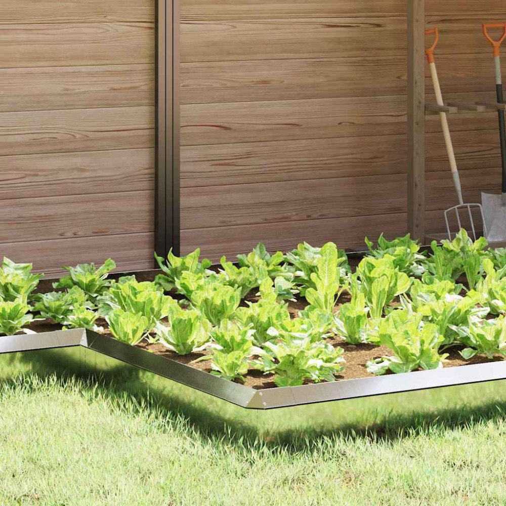 vidaXL Snigelfence Silver 13,5 x 13,5 x 25 cm Galvaniserat Stål