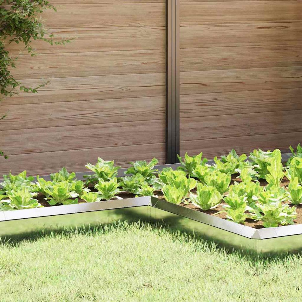 vidaXL Snigelfence Silver 10 x 10 x 25 cm Rostfritt stål