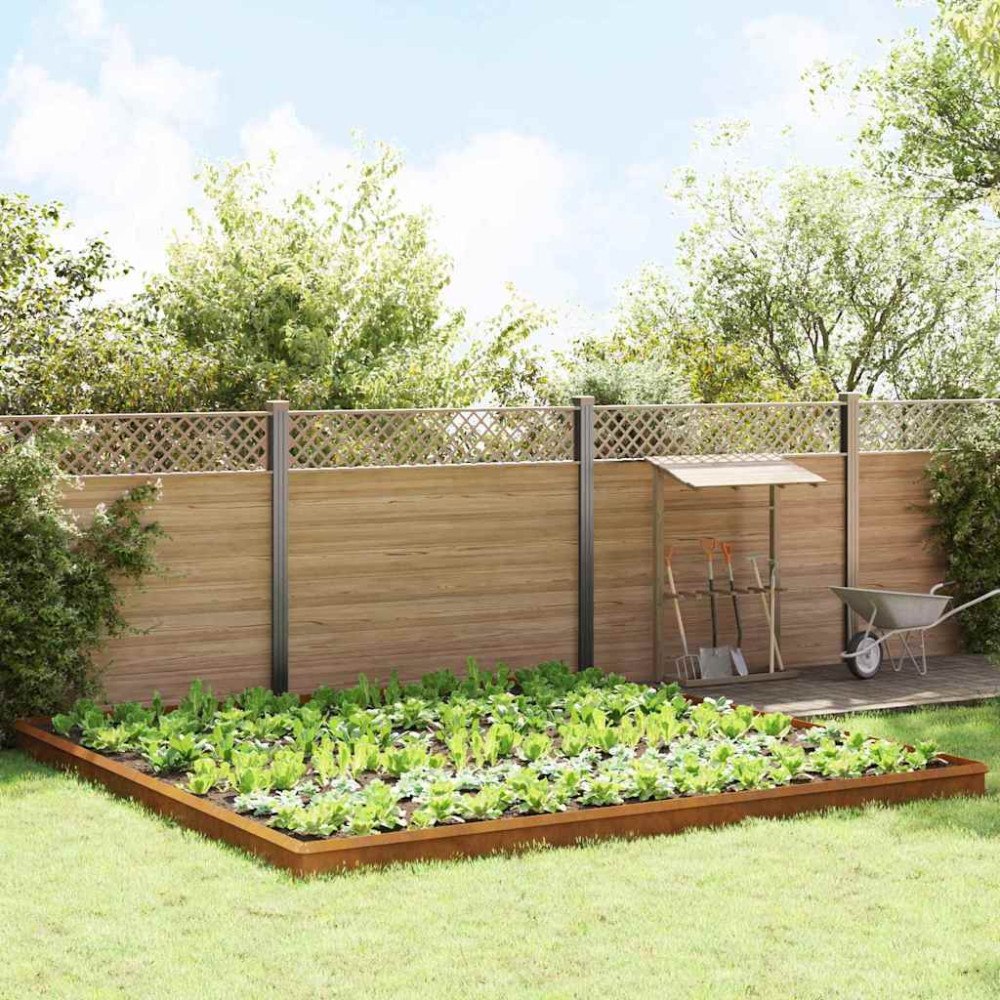 vidaXL Snigelstaket 20 pcs Rostig Väderbeständig stål