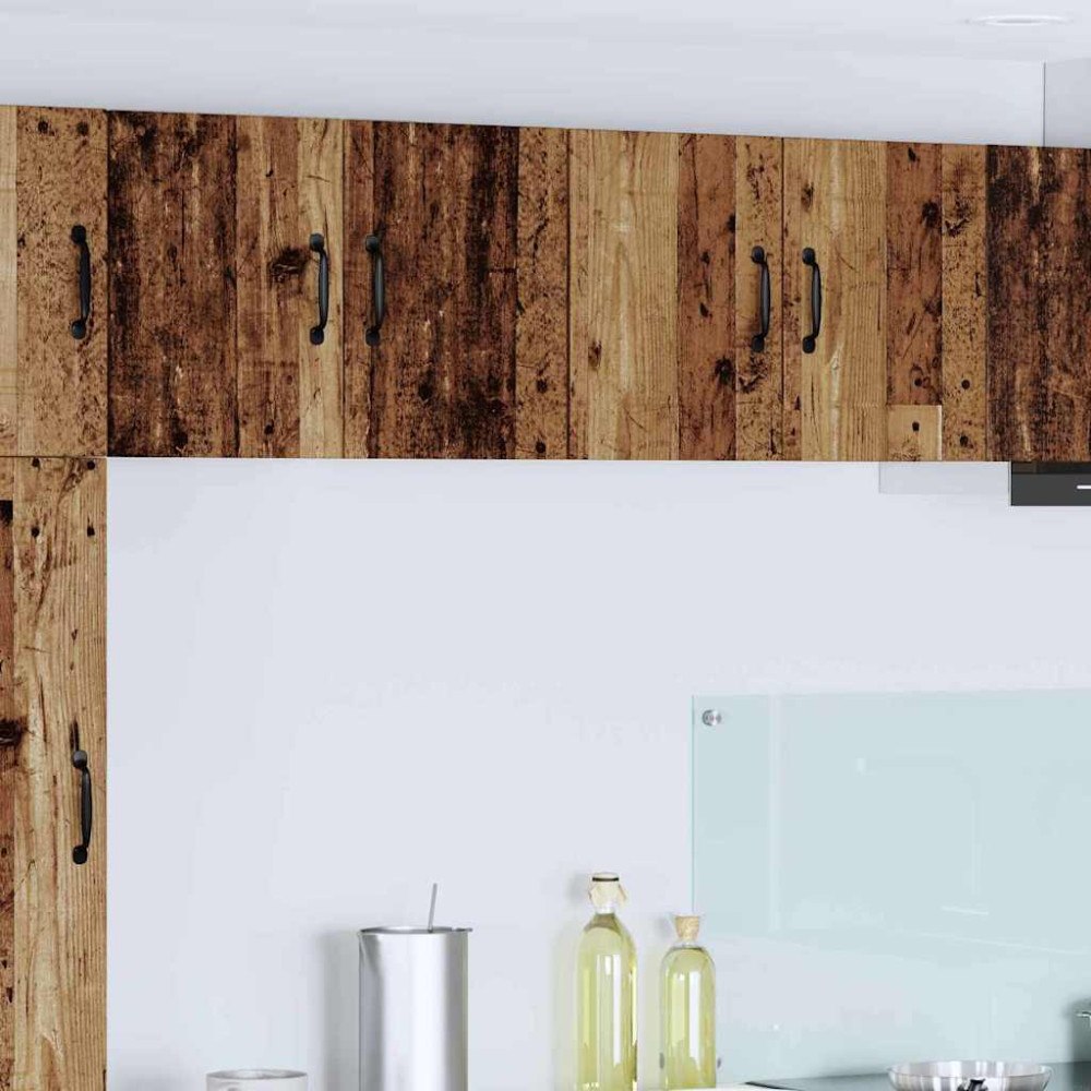 vidaXL Kökväggsskåp 2 pcs Gammalt trä 60 x 31 x 40 cm Konstruerat trä