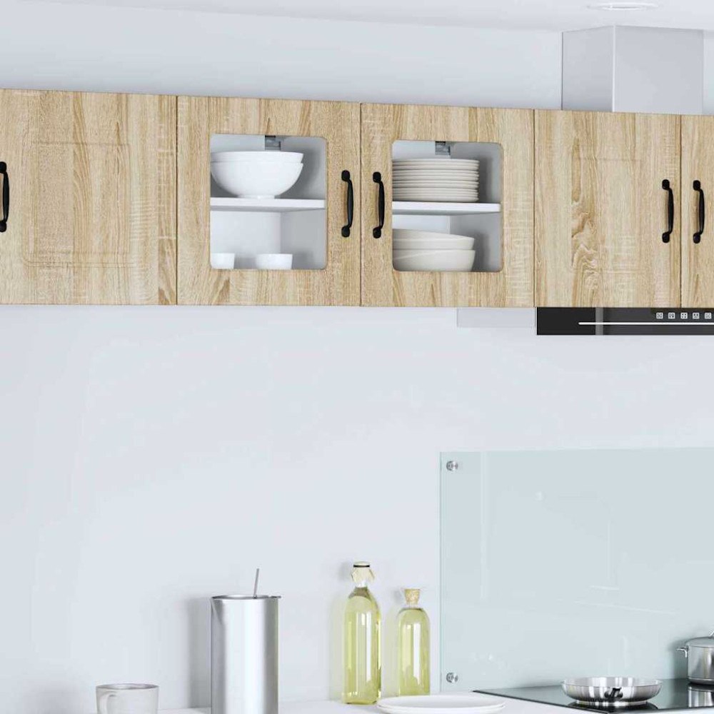 vidaXL Köksskåp 2 pcs Sonoma-ek 40 x 31 x 40 cm Konstruerat trä