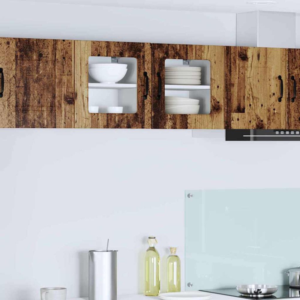 vidaXL Köksskåp 2 pcs Gammalt trä 40 x 31 x 40 cm Konstruerat trä