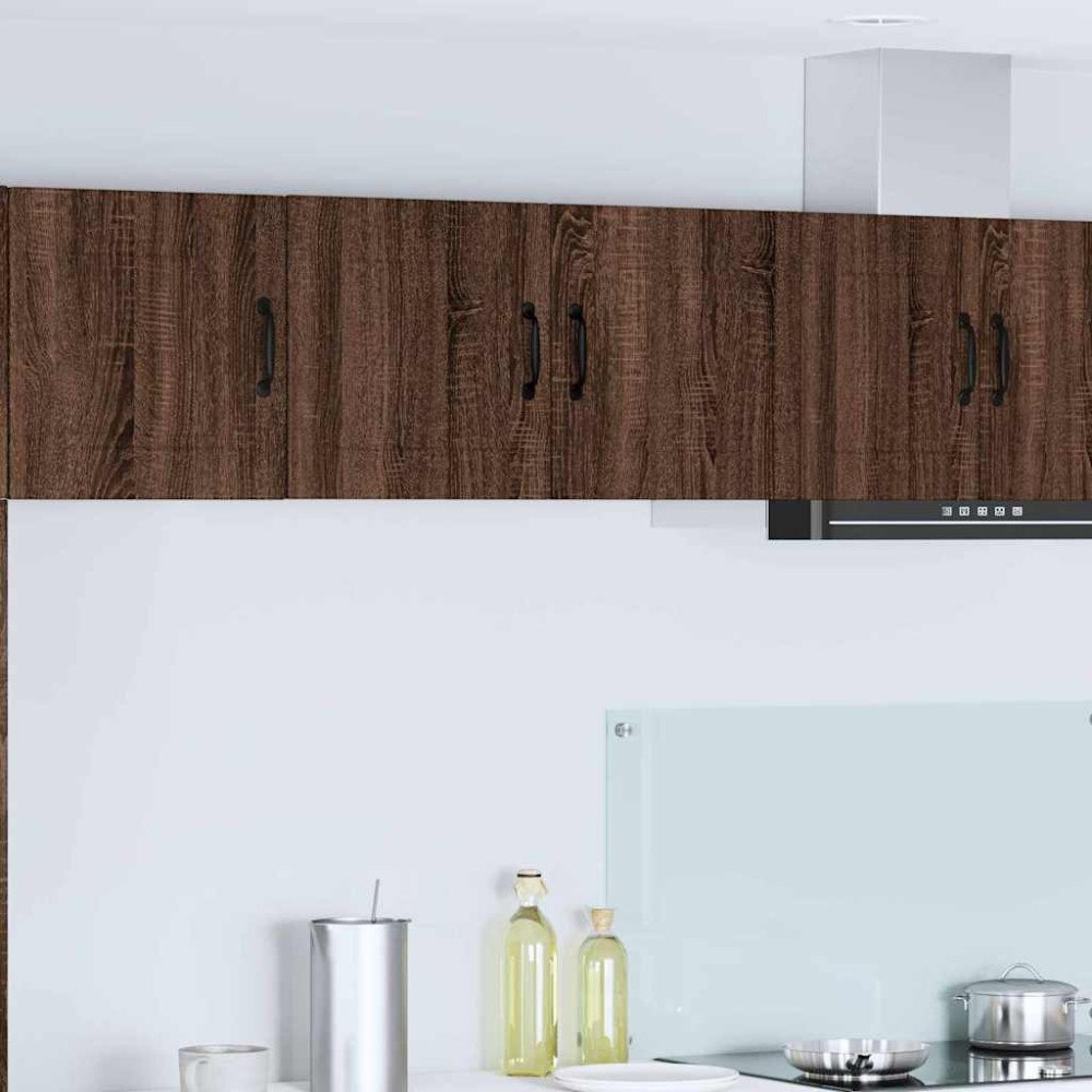 vidaXL Köksskåp med hylla Brun Ek 80 x 31 x 40 cm Konstruerat trä