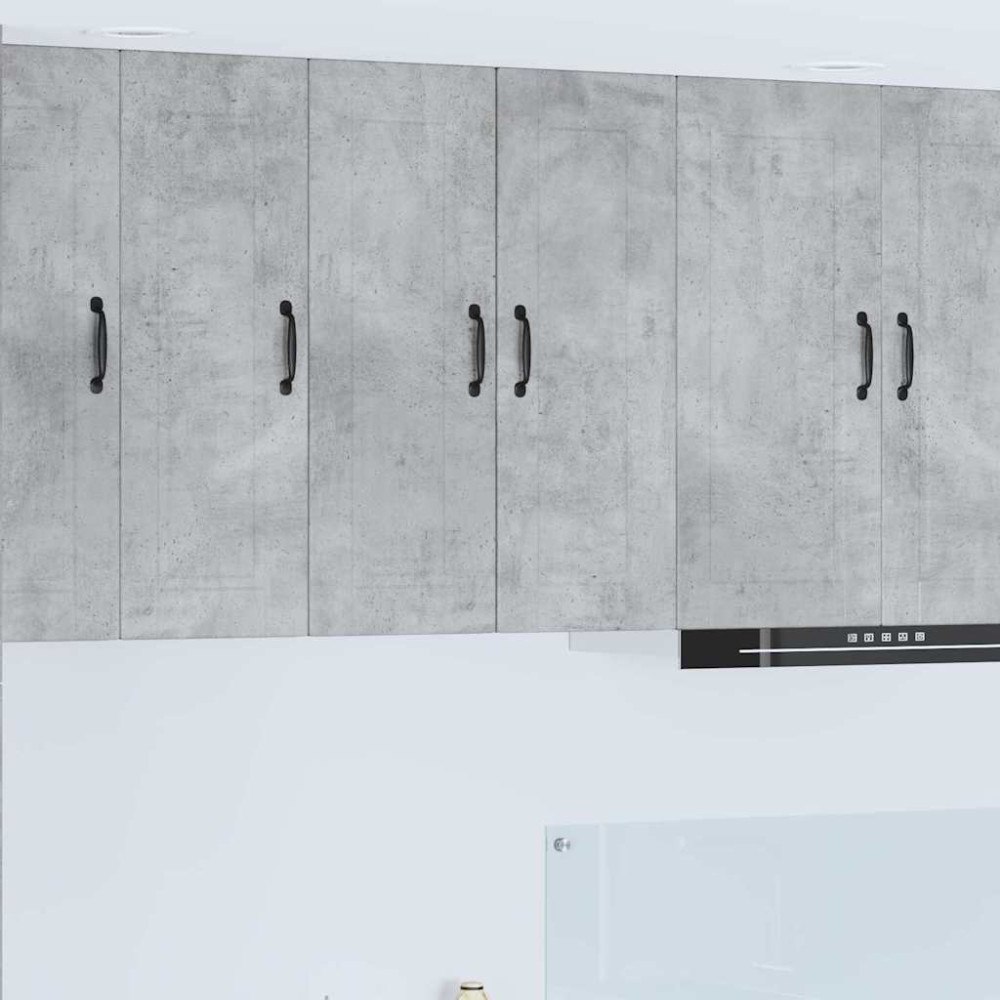 vidaXL Köksskåp 2 pcs Betonggrå 30 x 31 x 80 cm Konstruerat trä