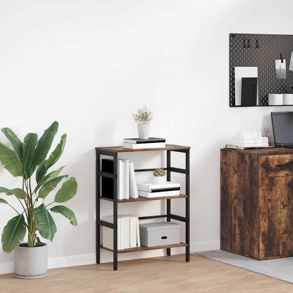 vidaXL Hyllsystem Rökt ek 60 x 29,5 x 81 cm Konstruerat trä