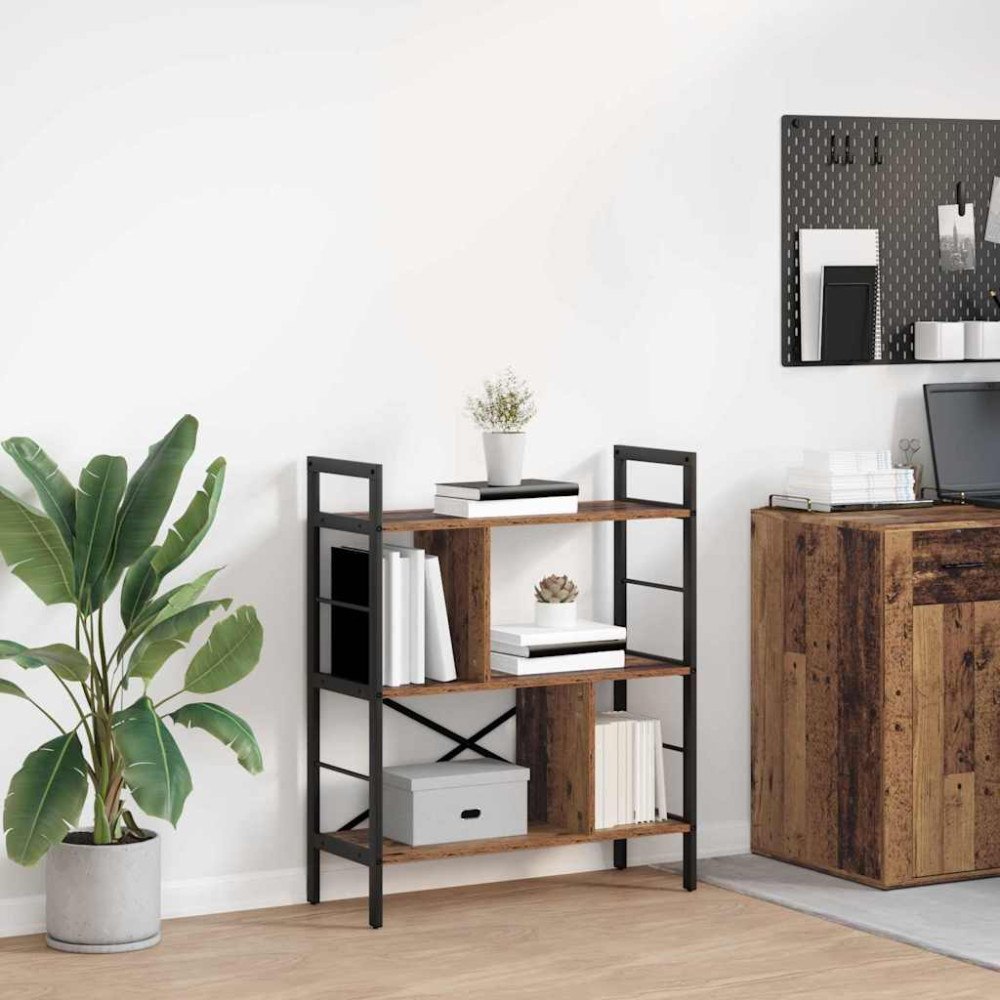 vidaXL Hyllsystem Gammalt trä 75 x 30 x 91 cm Konstruerat trä