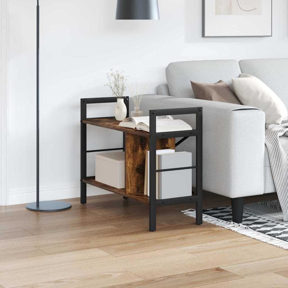 vidaXL Hyllsystem Rökt ek 75 x 30 x 58,5 cm Konstruerat trä