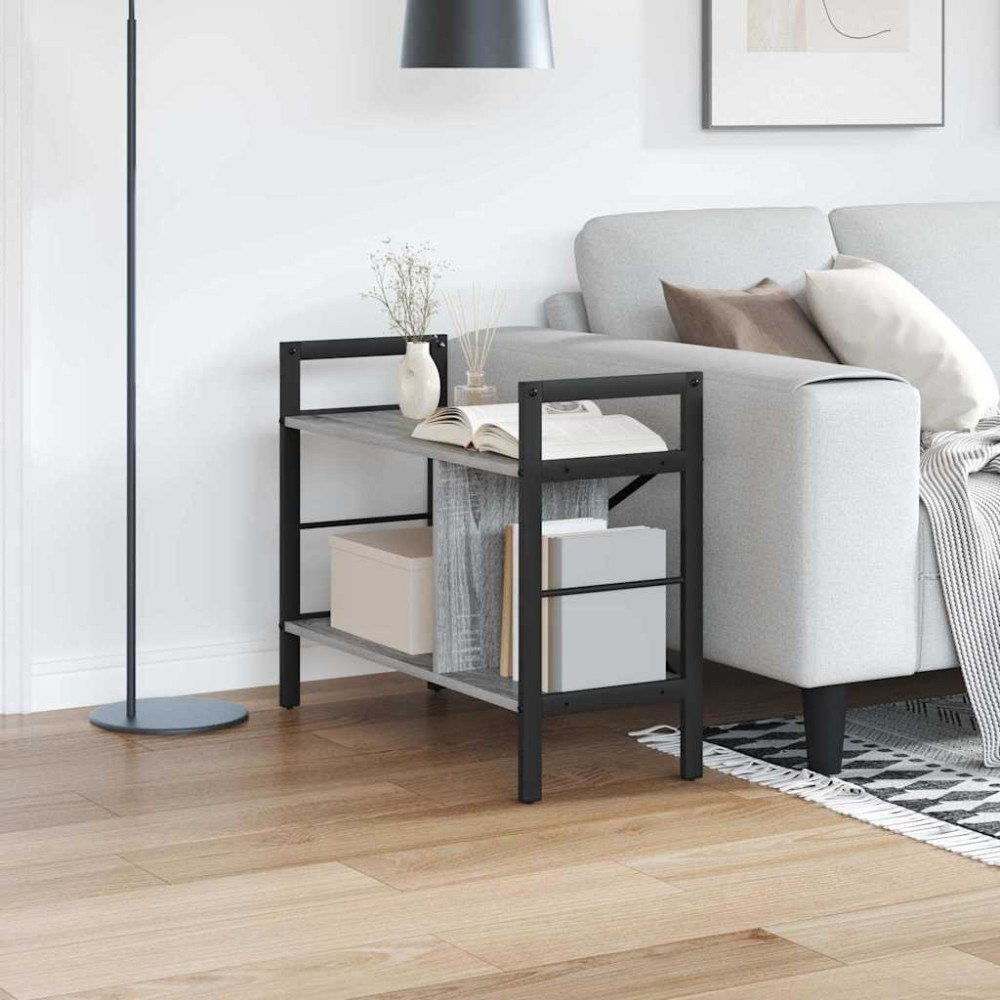 vidaXL Hyllsystem Grå Sonoma 75 x 30 x 58,5 cm Konstruerat trä