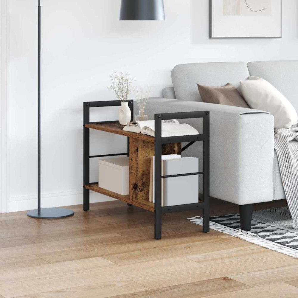 vidaXL Hyllsystem Gammalt trä 75 x 30 x 58,5 cm Konstruerat trä