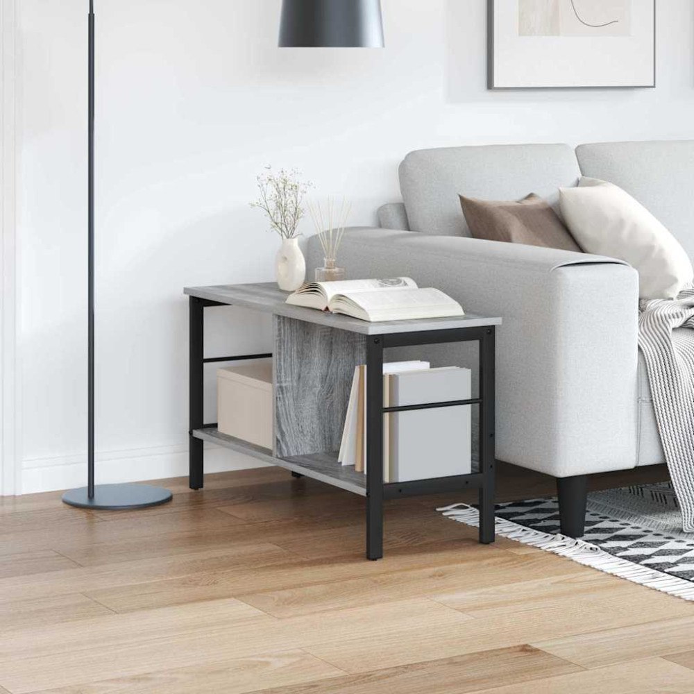 vidaXL Hyllsystem Grå Sonoma 82 x 32 x 47 cm Konstruerat trä