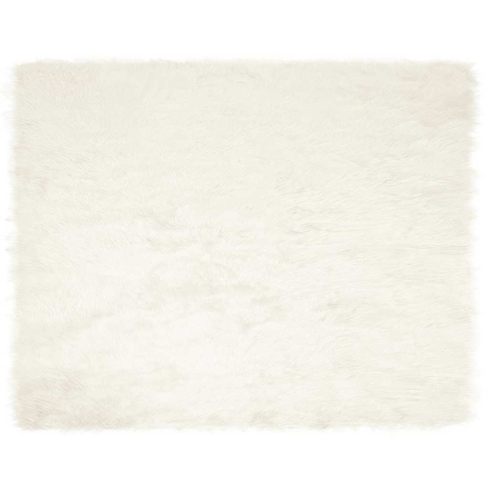 vidaXL Syntetisk Fårskinnsmatta Vit 200 x 280 cm Polyester