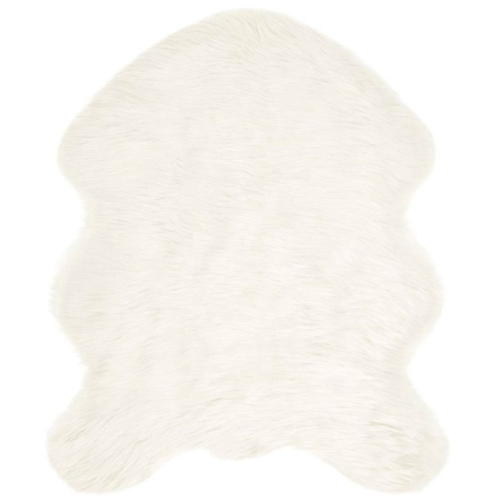 vidaXL Fusk Skinnmatta Tafalla Vit 50 x 80 cm Polyester